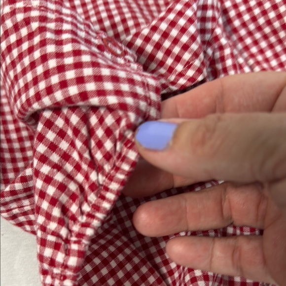 The Bailey Boys Red Gingham Football Overalls sz 12 mo - Picture 6 of 11